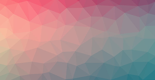trójkąt, abstrakcyjny, gradient, miękki gradient, Linux, niebieski, fioletowy, czerwony, pomarańczowy, Tapety HD HD wallpaper