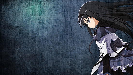 gadis anime, rambut hitam, Akemi Homura, Mahou Shoujo Madoka Magica, Wallpaper HD HD wallpaper