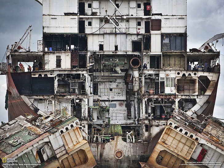 Captura de pantalla de la escena de National Geographic, barco, ruina, Fondo de pantalla HD