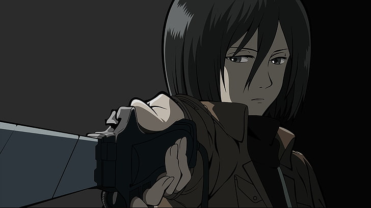 Ilustração de Mikasa Ackerman, Anime, Ataque dos Titãs, Mikasa Ackerman, HD papel de parede