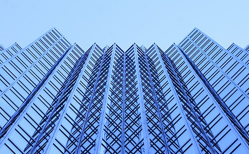 Стекло, Долина, муравей, вид, занавес, здание, Торонто, здания, архитектура, небоскреб, синий, офисное здание, окно, современное, бизнес, построенный Структура, фасад, стекло - Материал, отражение, здание Экстерьер, сталь, строительная индустрия, городская сцена, футуристический, высокий - высокий, HD обои HD wallpaper