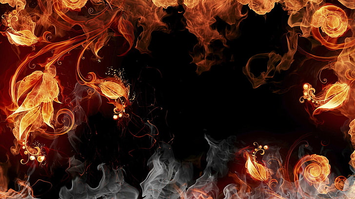 abstract, fireplace, blaze, fuel, flame, fire, design, light, burn, black, hot, pattern, orange, heat, art, backdrop, texture, color, wallpaper, danger, inferno, fiery, smoke, barbecue, motion, bonfire, hell, energy, carbon, fractal, glowing, shape, flammable, element, yellow, warm, ignite, blazing, glow, burning, HD wallpaper