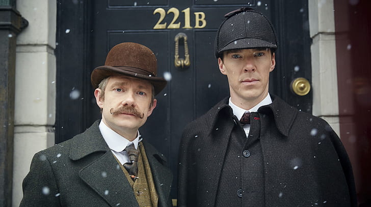 Sherlock Holmes, Sherlock, aktor, Benedict Cumberbatch, Anglik, Hat, Martin, Tapety HD