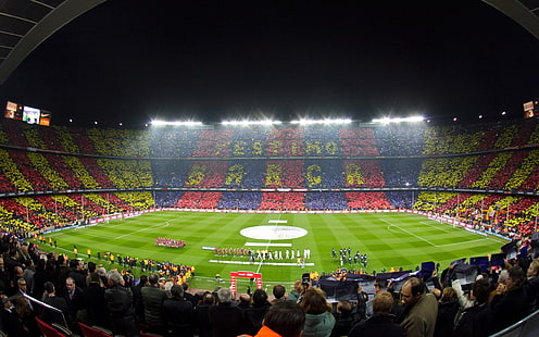 サッカースタジアム、バルセロナ、カンプノウ、スタジアム、 HDデスクトップの壁紙 HD wallpaper