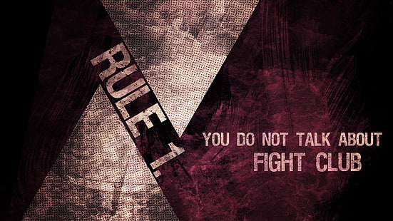 Rule 1. illustration, fight club, rule, you do not talk about fight club, HD wallpaper HD wallpaper
