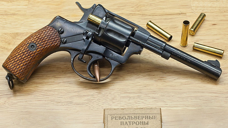 arma, pistola, revólver, Nagant M1895, HD papel de parede
