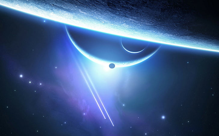 journey, outer, planets, space, universe, HD wallpaper