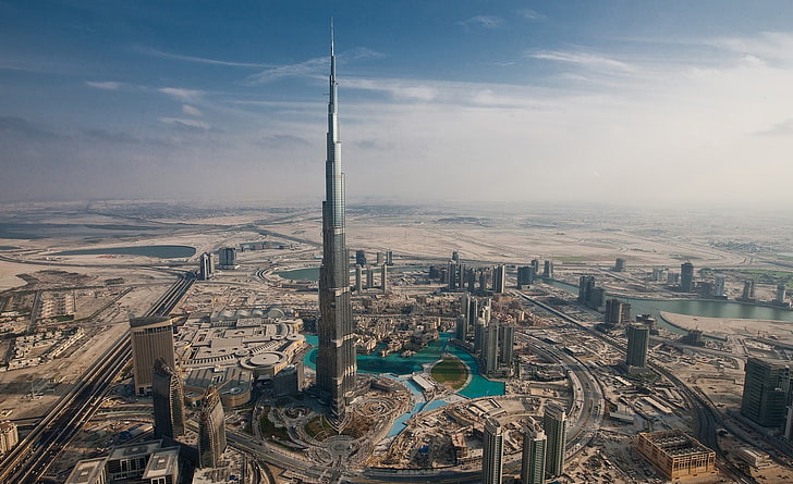 Burj Khalifa, Dubai, United Arab Emirates HD Wallpaper, gray tower, Asia, United Arab Emirates, Dubai, skyscraper, glass skyscraper, burj khalifa, burj khalifa, dubai, burj khalifa, dubai, united arab emirates, burj dubai, tallest man-made structure, the tallest building in the world, tallest buildings, highest skyscrapers, HD wallpaper