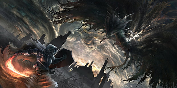  Dark Souls, Nameless King, dark souls 3, Dark Souls III, video game art, HD wallpaper HD wallpaper