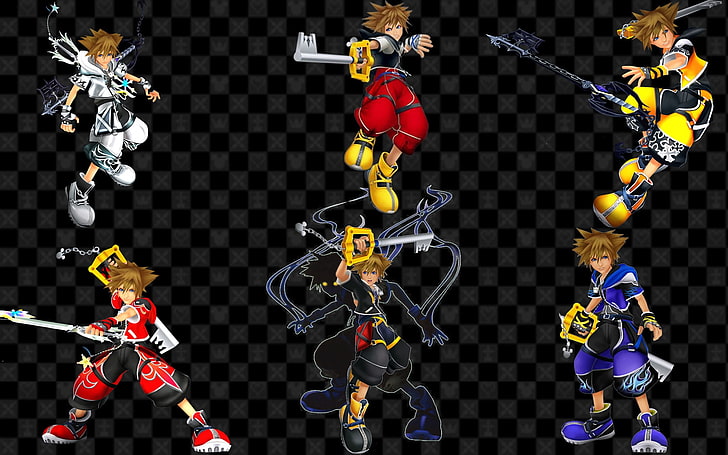 Formy napędowe KH2 Kingdom Hearts 2 Formy napędowe Gry wideo Kingdom Hearts HD Art, sora, Kingdom Hearts 2, Formy napędowe, KH2, Tapety HD