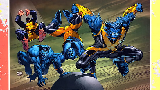 X-Men Beast HD, evoluzione degli x-men della foto della bestia, fumetto / fumetto, x, uomini, bestia, Sfondo HD HD wallpaper