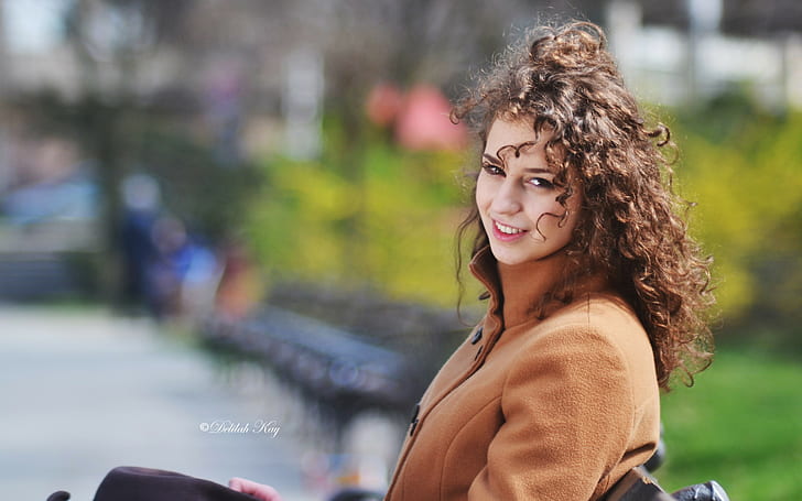 women, curly hair, HD wallpaper