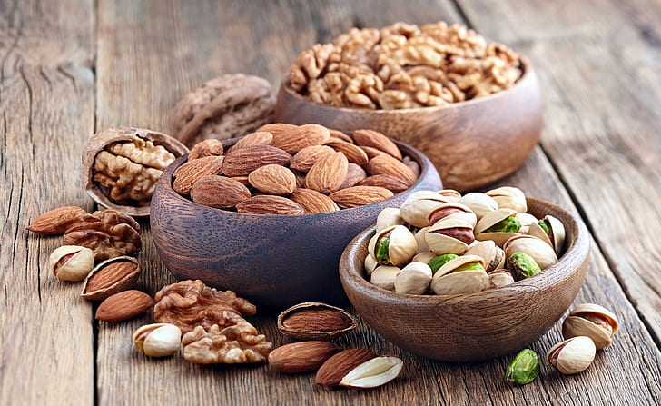 Food, Nut, Almond, Pistachio, Walnut, HD wallpaper