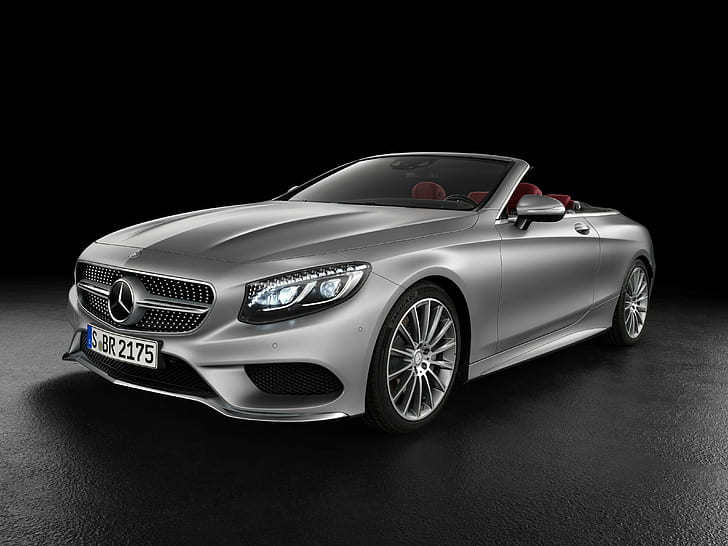 Mercedes-Benz, S-Class, S63, gray mercedes benz luxury convertible coupe, AMG, Mercedes-Benz, 2015, S-Class, S63, A217, Mercedes convertible, HD wallpaper
