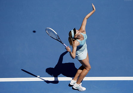 sportive, tennis, 4K, Maria Sharapova, Fond d'écran HD HD wallpaper