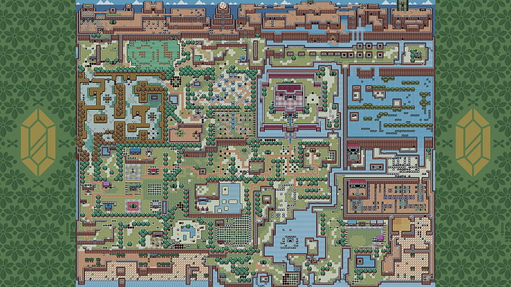 assorted-color sketch, The Legend of Zelda, The Legend of Zelda: Link's Awakening, map, rupee, video games, HD wallpaper