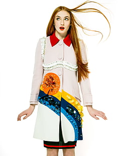 صوفي تيرنر ، أحمر الشعر ، ممثلة ، عيون زرقاء، خلفية HD HD wallpaper