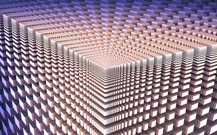 Optical Illusions, Cube, optical illusion illustration, optical illusions, cube, HD wallpaper