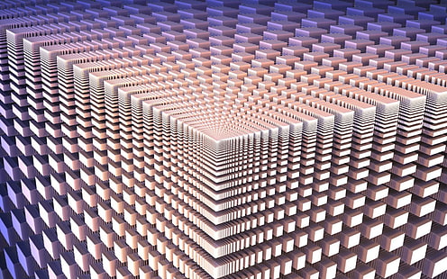 Оптические иллюзии, куб, оптическая иллюзия иллюстрации, оптические иллюзии, куб, HD обои HD wallpaper