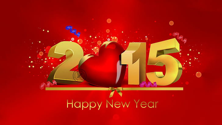 Capodanno 2015 Golden Words, festival / festività, anno nuovo, festival, vacanze, 2015, d'oro, Sfondo HD