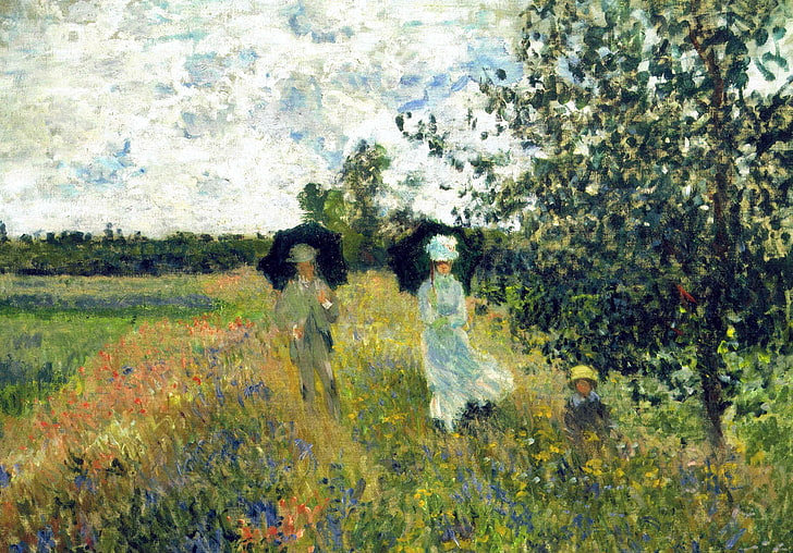 natur, bild, Claude Monet, Promenaden vid Argenteuil, HD tapet