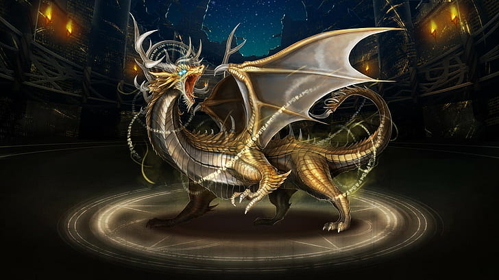 dragon, Tower of Saviors, HD wallpaper