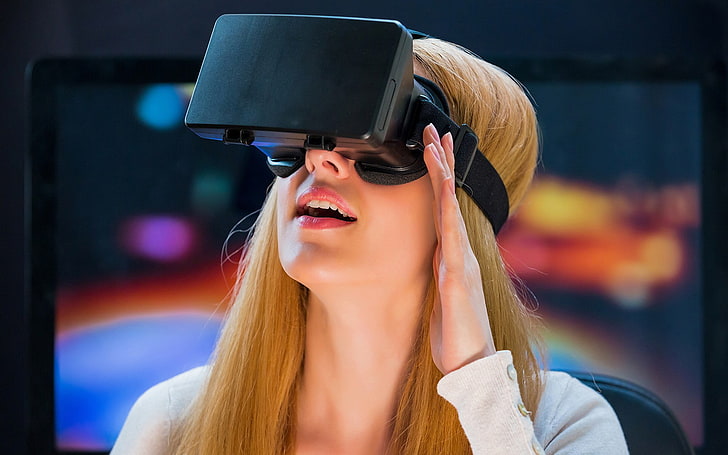 realitas virtual, perempuan, Wallpaper HD