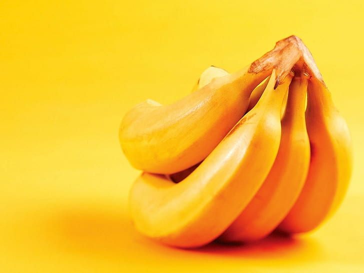 Banany, Owoce, Dojrzałe, Żółte, Tapety HD