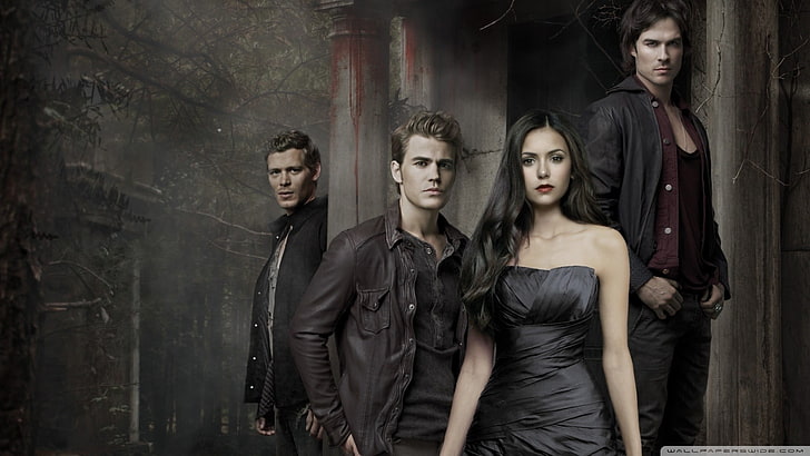 Vampire Diaries wallpaper, The Vampire Diaries, Elena Gilbert, Damon Salvatore, Stefan Salvatore, Klaus Mikaelson, HD wallpaper