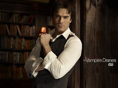 ภาพหน้าจอ Vampire Diaries ซีรีส์ 2010, The vampire diaries, Ian Somerhalder, Damon Salvatore, วอลล์เปเปอร์ HD HD wallpaper