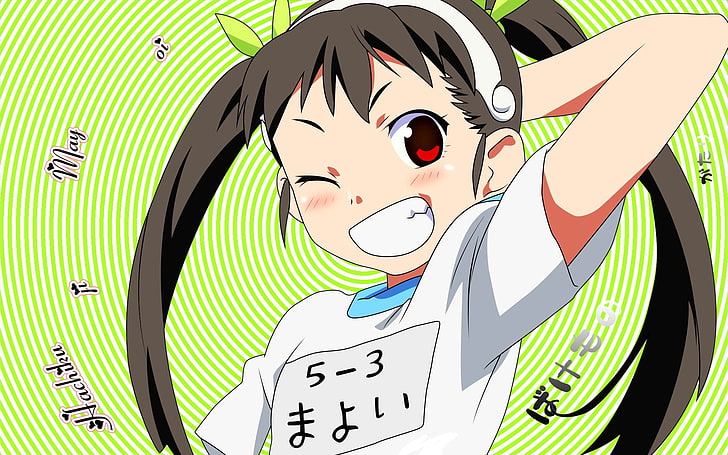 Série Monogatari, Hachikuji Mayoi, anime girls, twintails, Fond d'écran HD