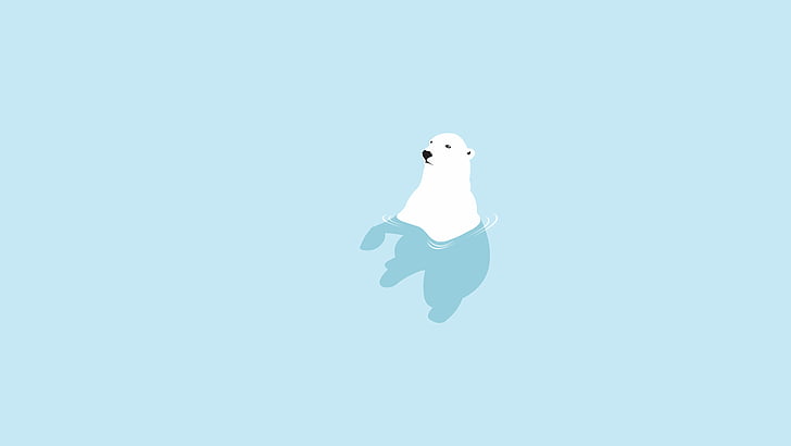 Niedźwiedzie, Niedźwiedź polarny, Niedźwiedź, Kreskówka, Polar, Tapety HD