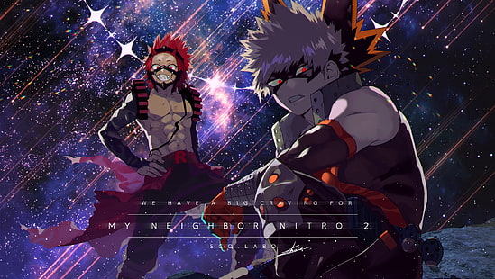  Anime, My Hero Academia, Eijiro Kirishima, Katsuki Bakugou, HD wallpaper HD wallpaper
