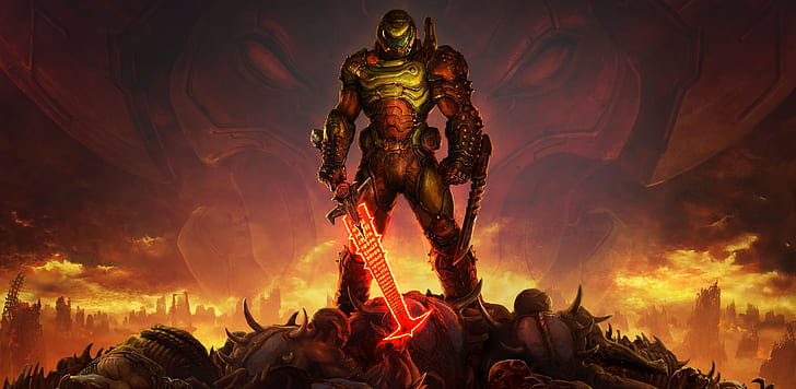 DOOM Eternal, Doom Slayers Club, grafika gier wideo, gry wideo, Tapety HD