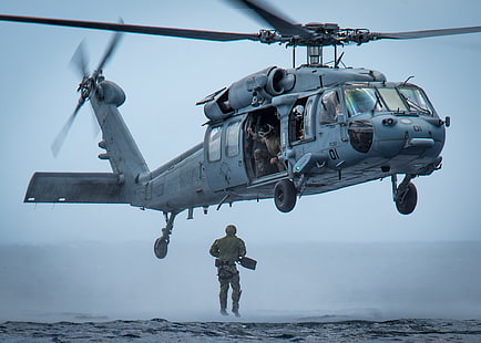 طائرات هليكوبتر وطائرات عسكرية، خلفية HD HD wallpaper