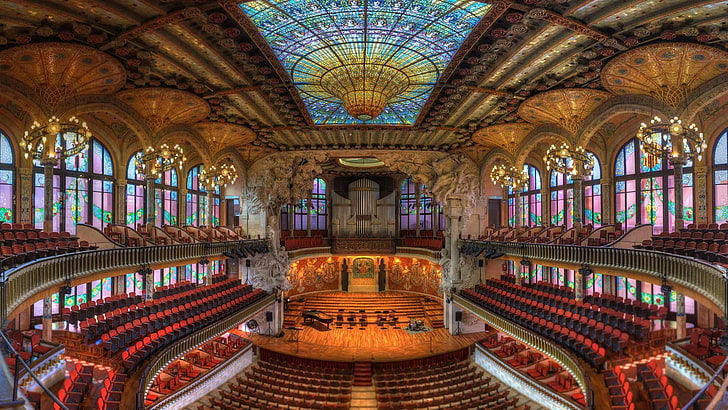 Barcelona Spain Catalonia Concert Hall-2017 Bing D.., HD wallpaper