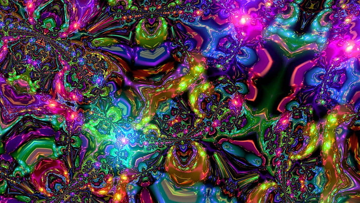 trippy, psikedelik, penuh warna, Wallpaper HD