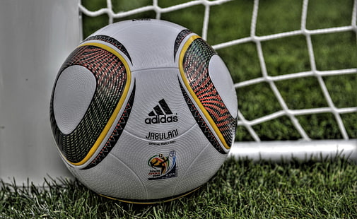 Чемпионат мира по футболу, Южная Африка 2010 Мяч, белый, желтый и черный футбольный мяч adidas, Спорт, Футбол, Мир, Африка, Юг, Фифа, Мяч, 2010, HD обои HD wallpaper