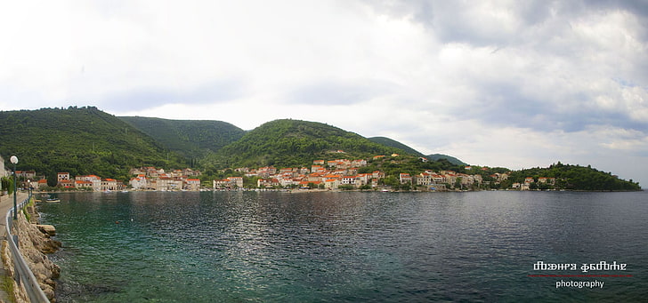 جسم مائي هادئ ، Račiše ، Korčula ، Hrvatska ، كرواتيا ، البانوراما ، الماء، خلفية HD
