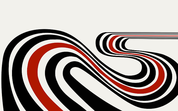 Pattern, Curving, White Background, black and red maze illustration, pattern, curving, white background, HD wallpaper