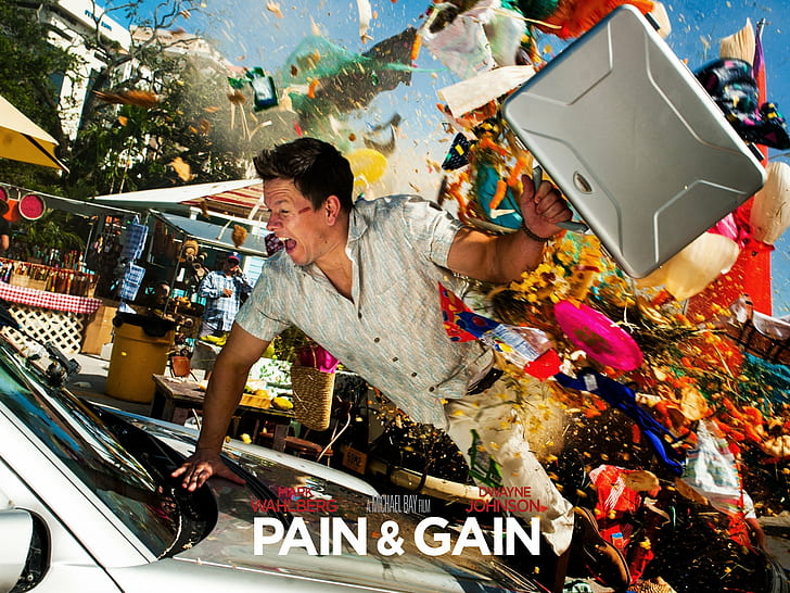 Pain & Gain Mark Wahlberg HD, smärta och vinstaffisch, filmer, mark, smärta, wahlberg, vinst, HD tapet
