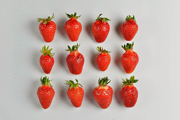 fruit, red, food, strawberries, HD wallpaper