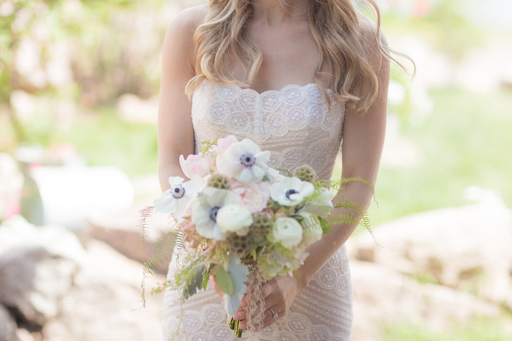 Frauen, Modell, Bräute, Hochzeitskleid, Hochzeiten, HD-Hintergrundbild