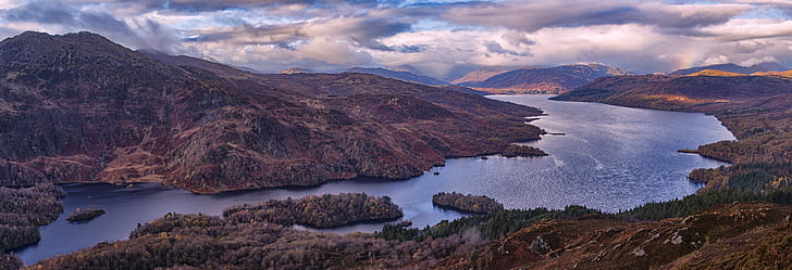 ภาพถ่ายทางอากาศของภูเขาใกล้แหล่งน้ำ, หัวใจ, ที่ดิน, การถ่ายภาพทางอากาศ, ภูเขา, เนื้อน้ำ, สกอตแลนด์, Loch Katrine, Loch Lomond, Trossachs, National Park, Ben A'an, Ben Venue, Ellen's, Isle, Landscape, f / 2, II, USM, ธรรมชาติ, เข้าชม, กิจกรรมกลางแจ้ง, ทะเลสาบ, การเดินทาง, วอลล์เปเปอร์ HD