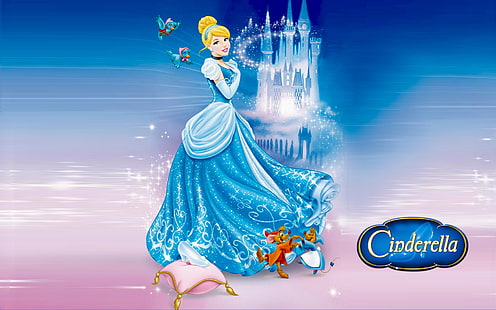 Castle of Cinderella dan teman-teman Jaq dan Perla Kartun Gambar Desktop HD Wallpaper untuk ponsel dan komputer 1920 × 1200, Wallpaper HD HD wallpaper