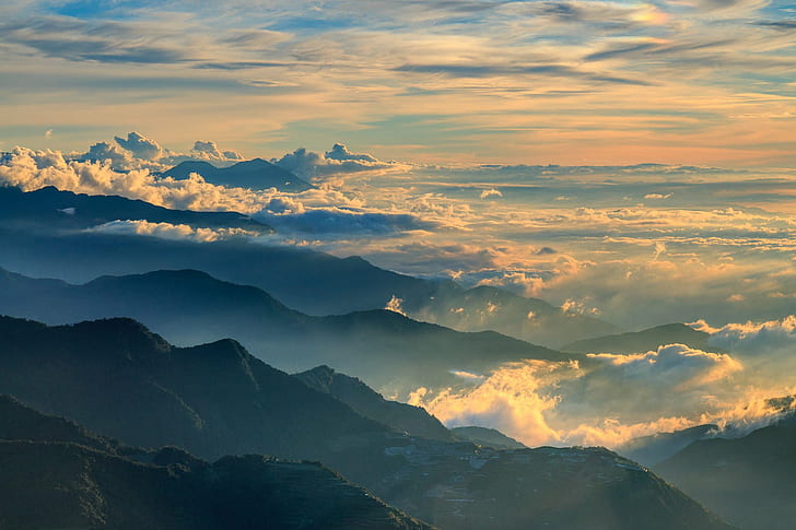 vista aérea foto de montañas, hehuanshan, hehuanshan, IMG, Hehuanshan, vista aérea, foto, montañas, Taiwan, Taiwán, Taroko, 合歡 山, montaña, naturaleza, puesta de sol, pico de montaña, paisaje, al aire libre, paisajes, cielo, amanecer - amanecerniebla, Fondo de pantalla HD
