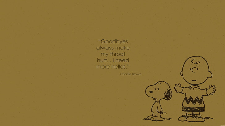 Snoopy Charlie Brown Zitat, HD-Hintergrundbild