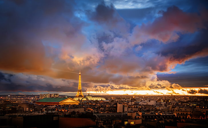 paris, sunset, world, photography, hd, 4k, 5k, 8k, HD wallpaper