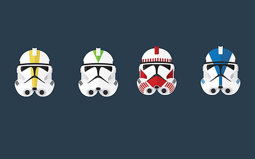 Clone Commander, Clone Trooper, hełm, minimalizm, Star Wars, Tapety HD HD wallpaper