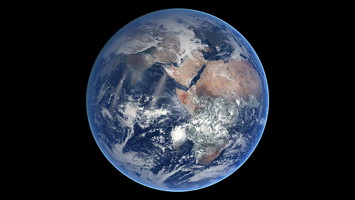 земля космос планета синий мрамор наса, HD обои